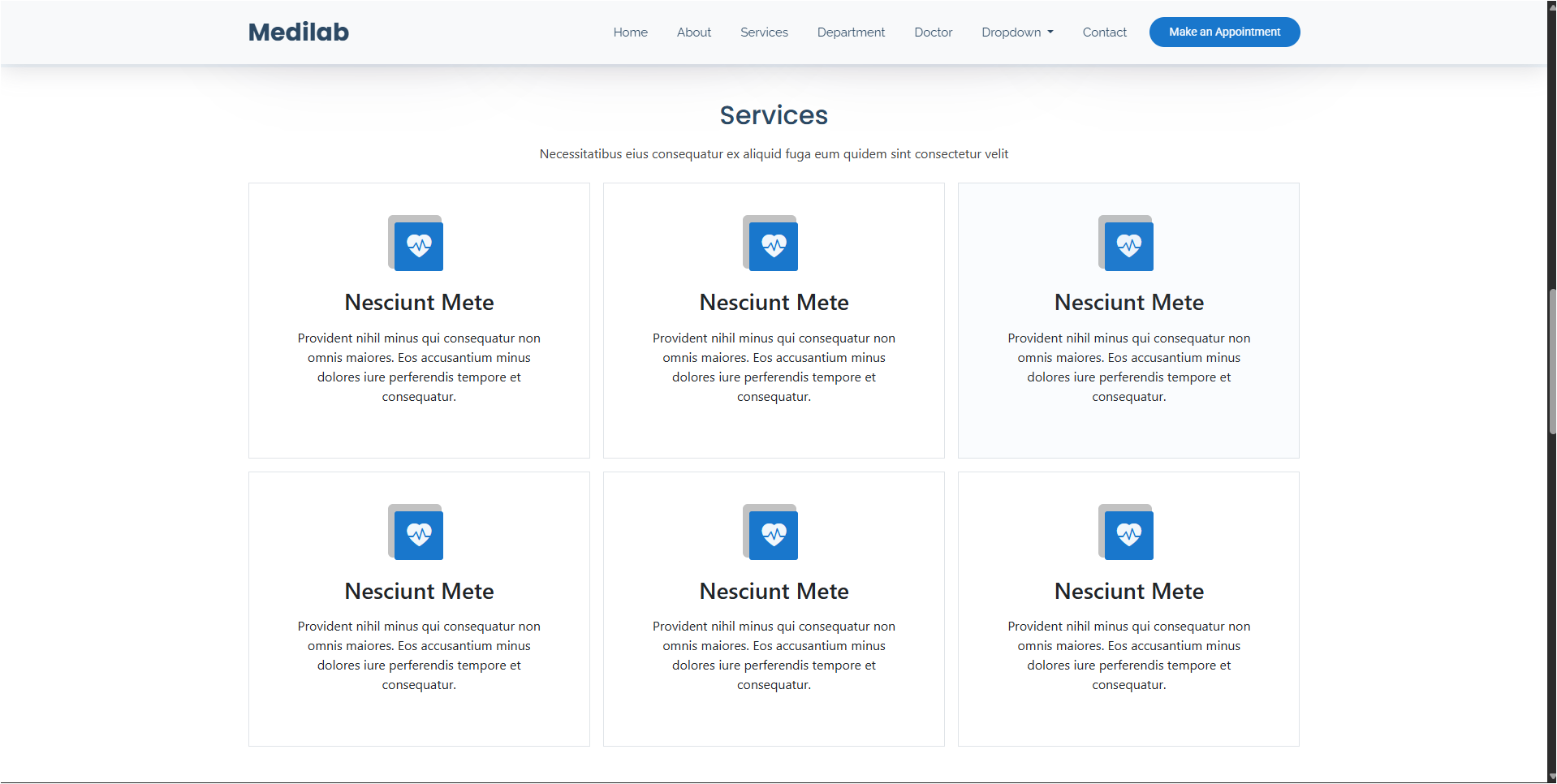 MediLab dashboard overview