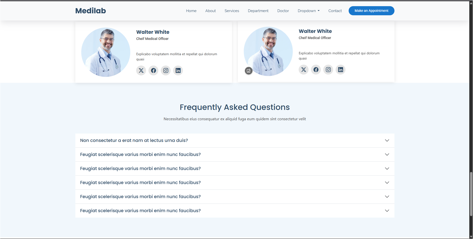 MediLab dashboard overview